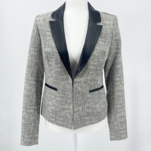 Classiques Entier Leather-Trim Blazer