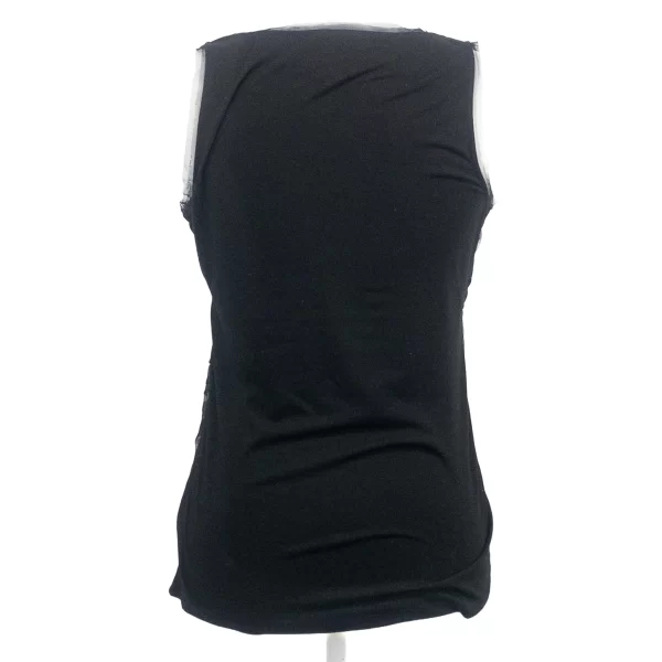 Back view of a black sequin tank top by White House Black Market.