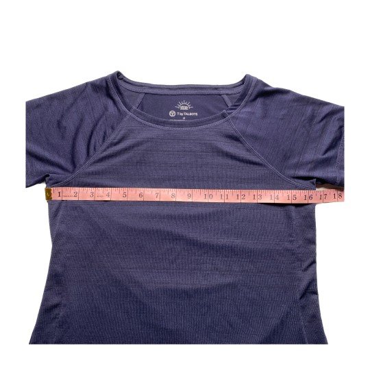 Talbots Cool Slub Active Tee Blue Petite P UPF 50+ - Image 7