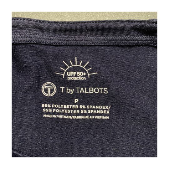 Talbots Cool Slub Active Tee Blue Petite P UPF 50+ - Image 6