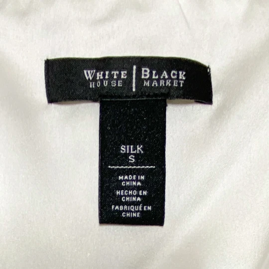 White House Black Market Womens Silk Metallic Gold Sleeveless Blouse Small, Preowned - Image 5