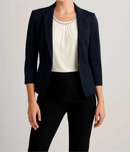 a woman in a suit