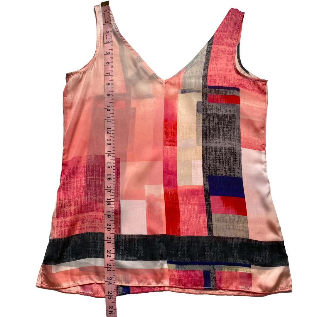 White House Black Market Women XS Fields of Color Sheer Blouse Cami, Preowned - Image 12
